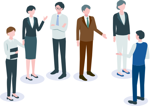 会話をしているイラスト